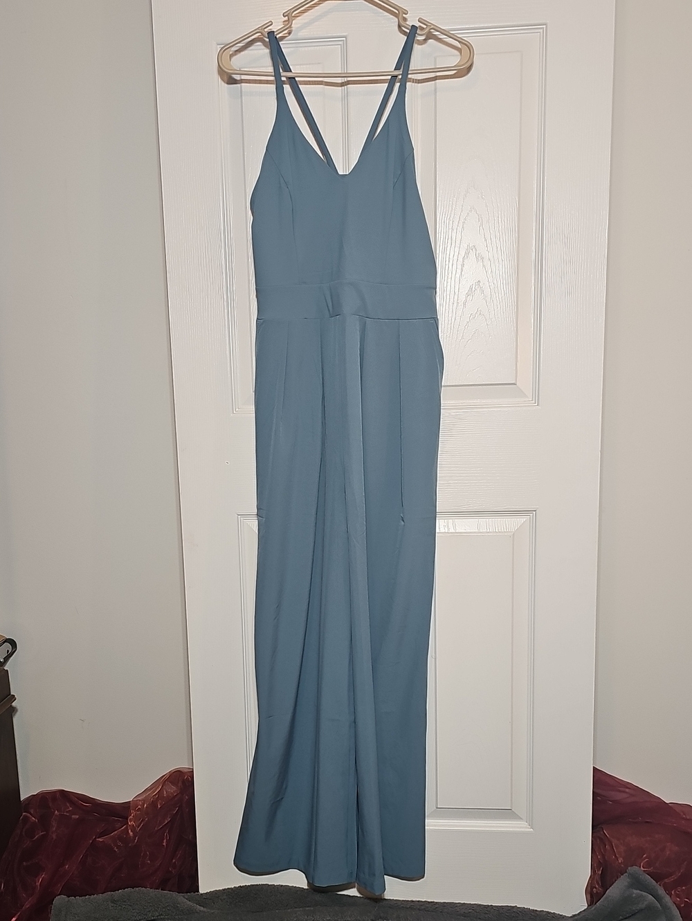 Halara Breezeful Wide Leg Athleisure Jumpsuit  Blue Green Size M NEW